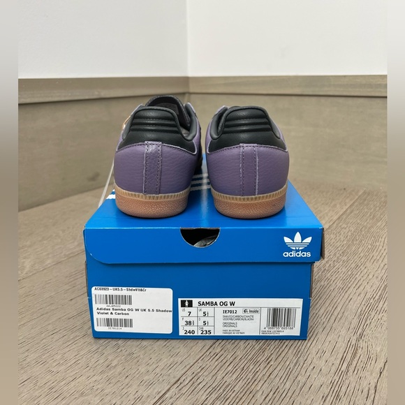 Adidas Samba Leather Purple Shoes - Picture 11 of 14